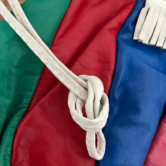 Amazing vintage leather purse beach ball 1980s - Picture 7 of 12